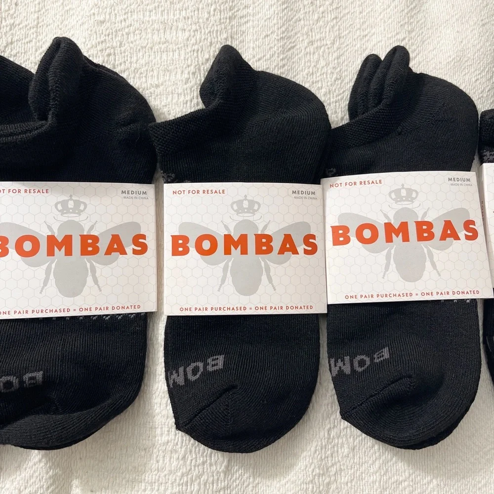 NWT Bombas 5 Pairs Bundle Pack Ankle Socks Size Medium